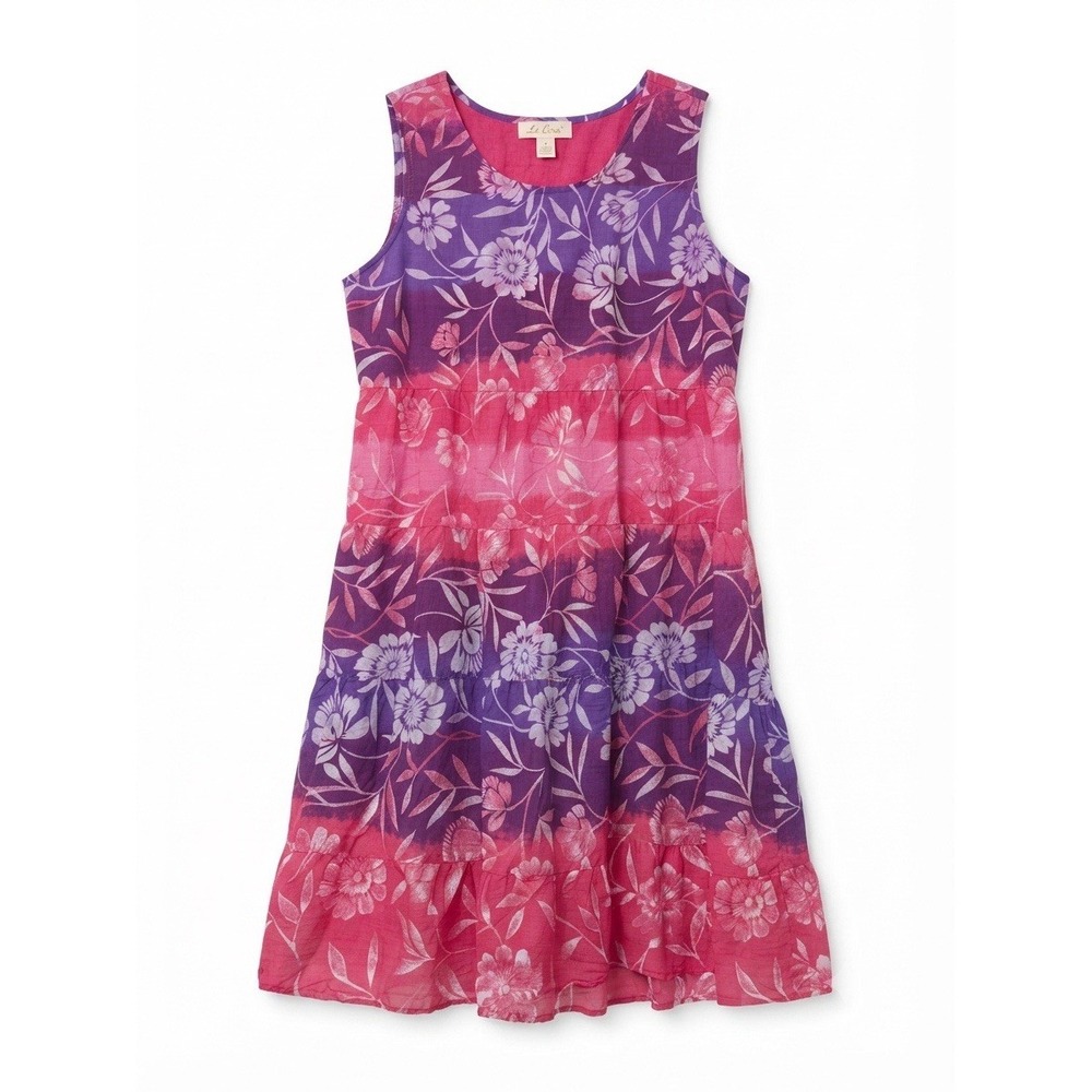 La Cera 2X Cotton Dress House Comfy Floral Midi Plus Garden Grannycore